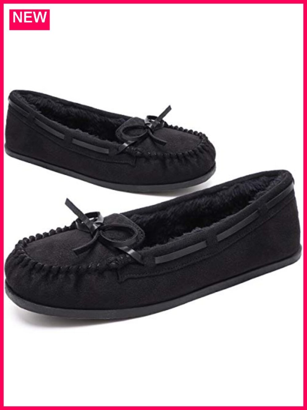 Faux Fur Mocc Suede Slip-On Indoor Outdoor House Shoes